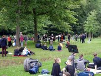 Konzerte an unterschiedlichen Orten im Park bei der Musikalischen Bürgerpark Promenade